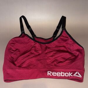 Reebok Burgundy and Black Sports Bra